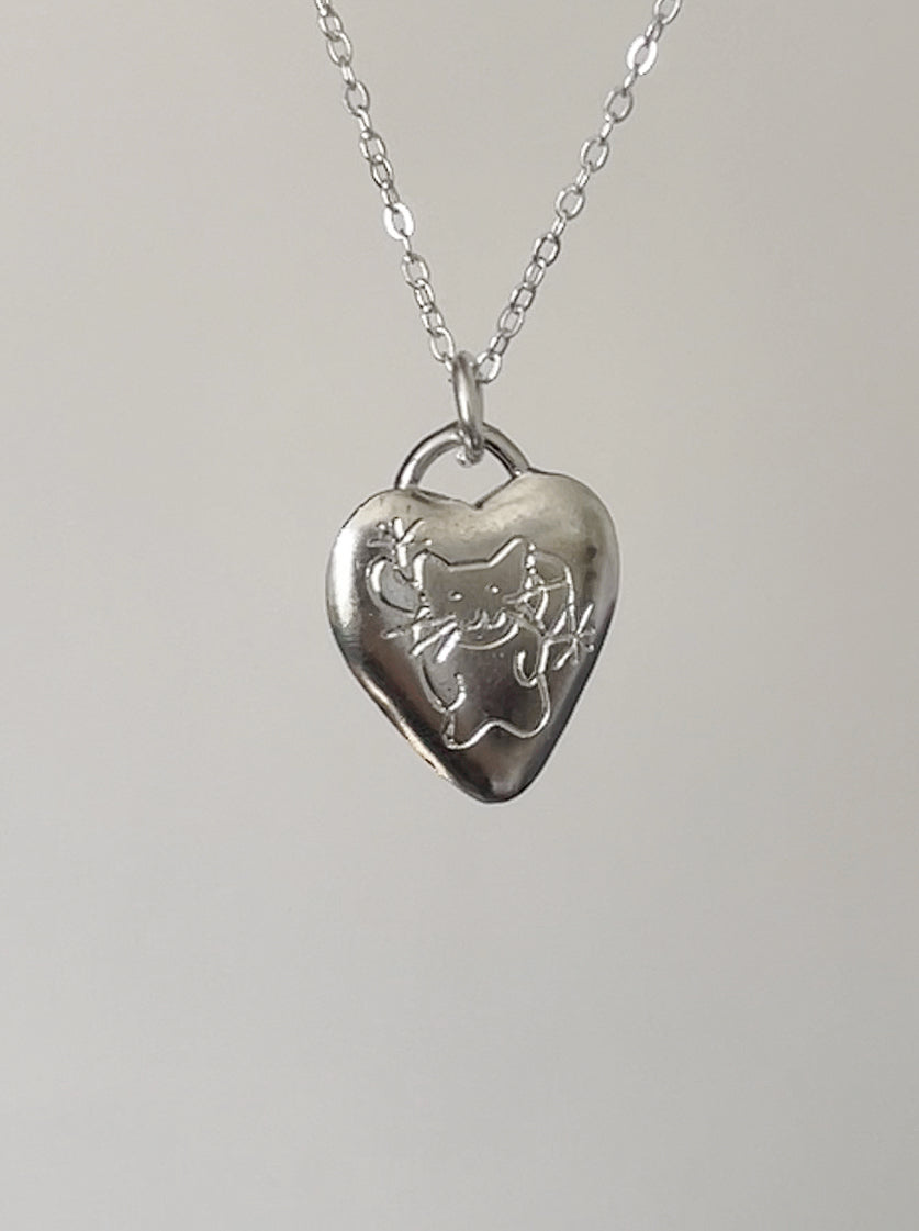 The shiny kitten necklace S925