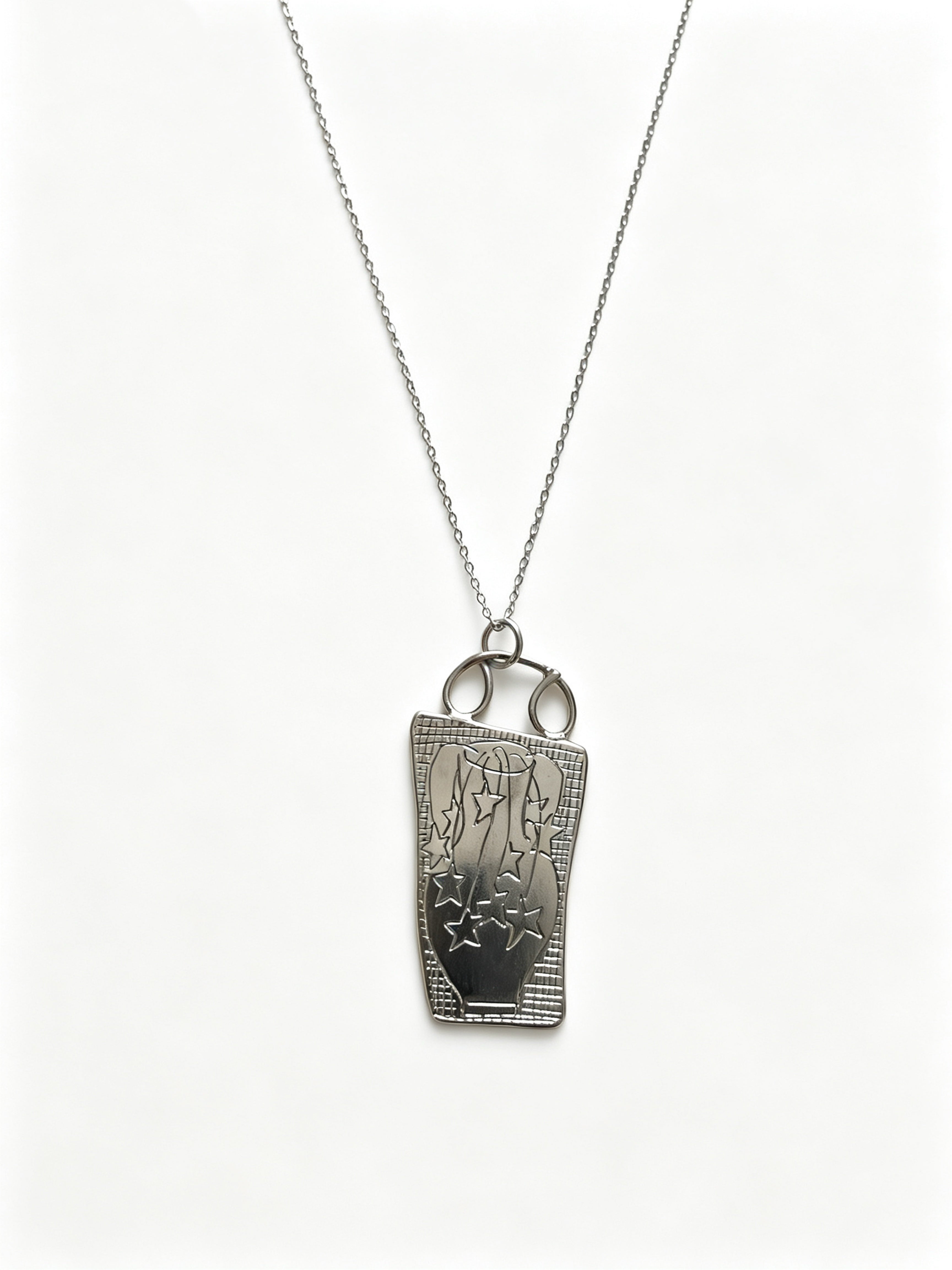 Star portrait vase necklace