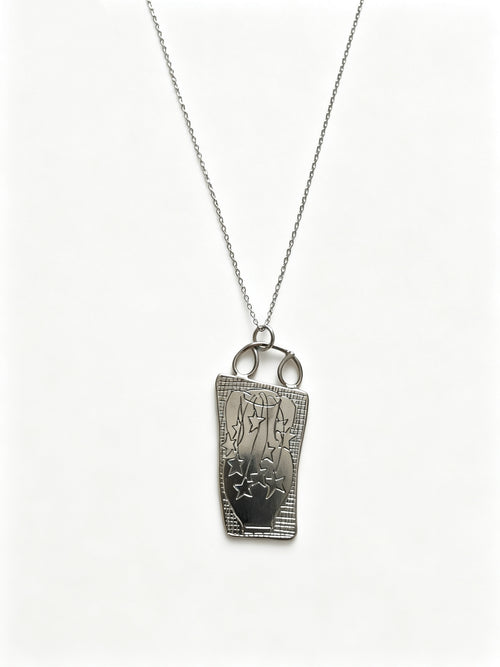 Star portrait vase necklace