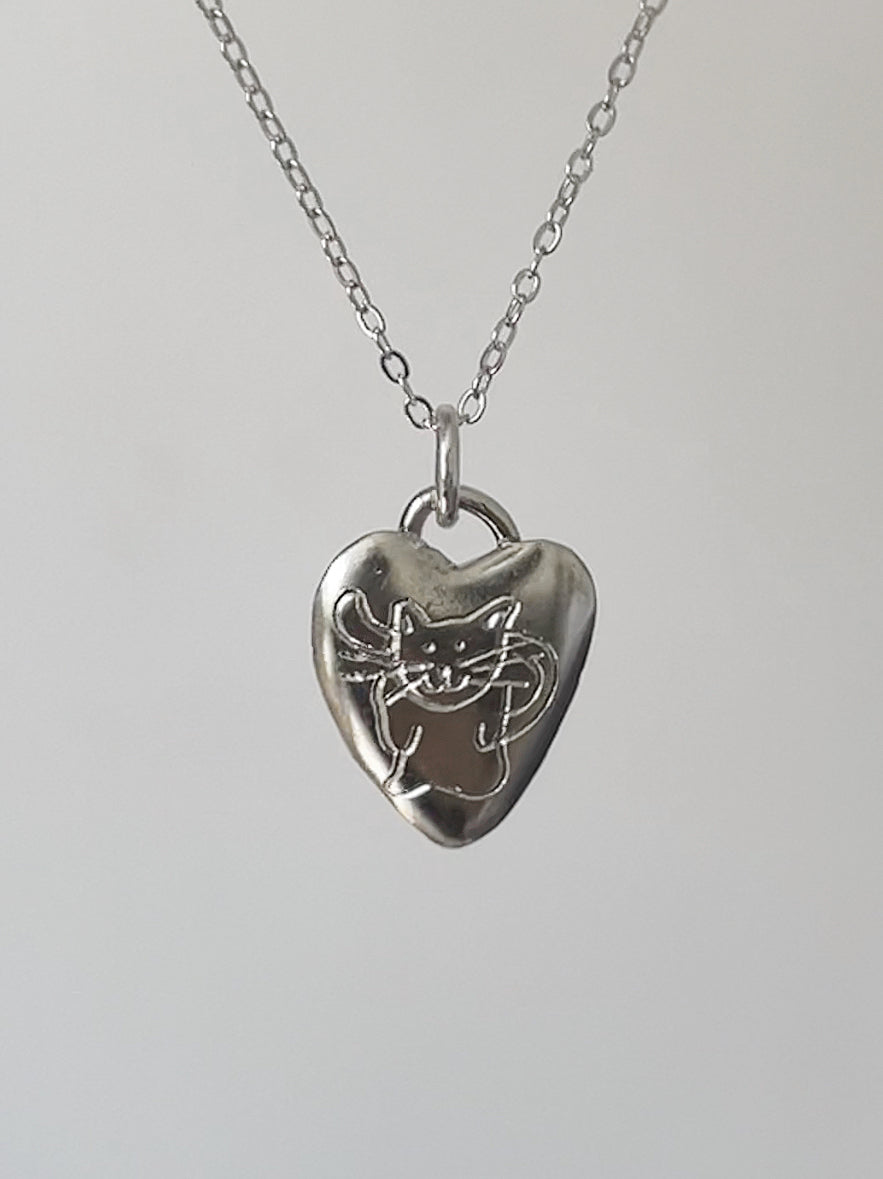 The happy cat necklace S925