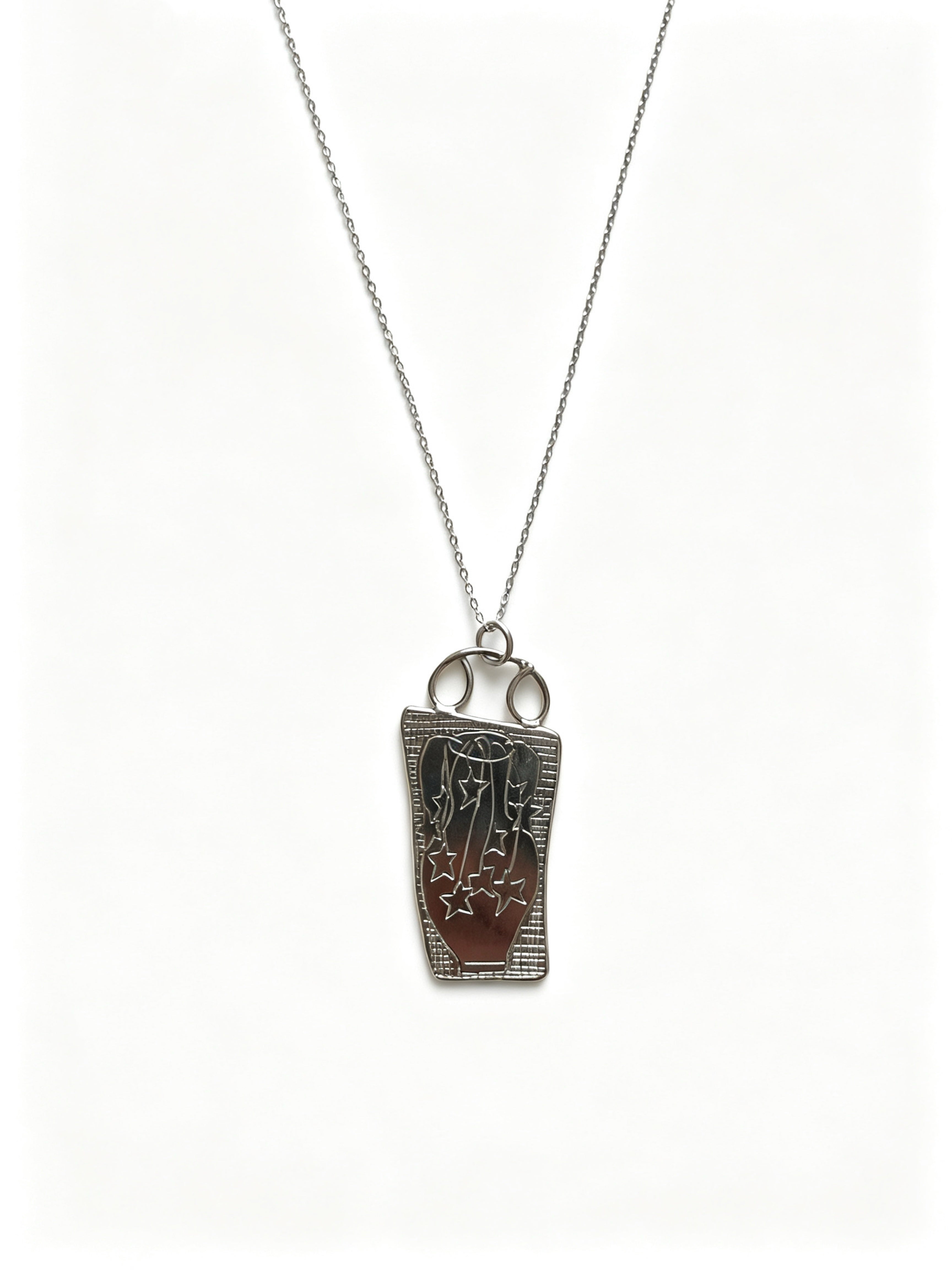 Star portrait vase necklace