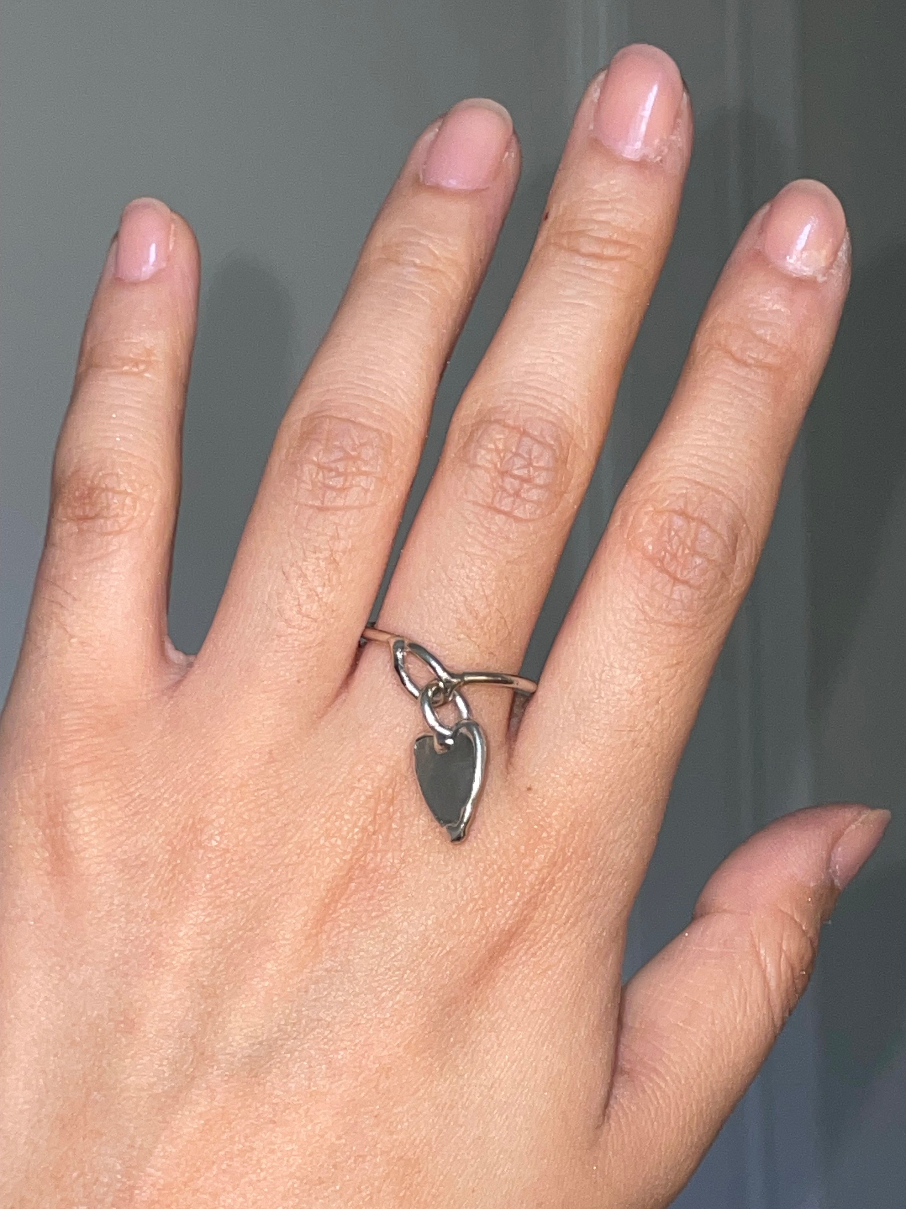 Heart Charmed Ring S925