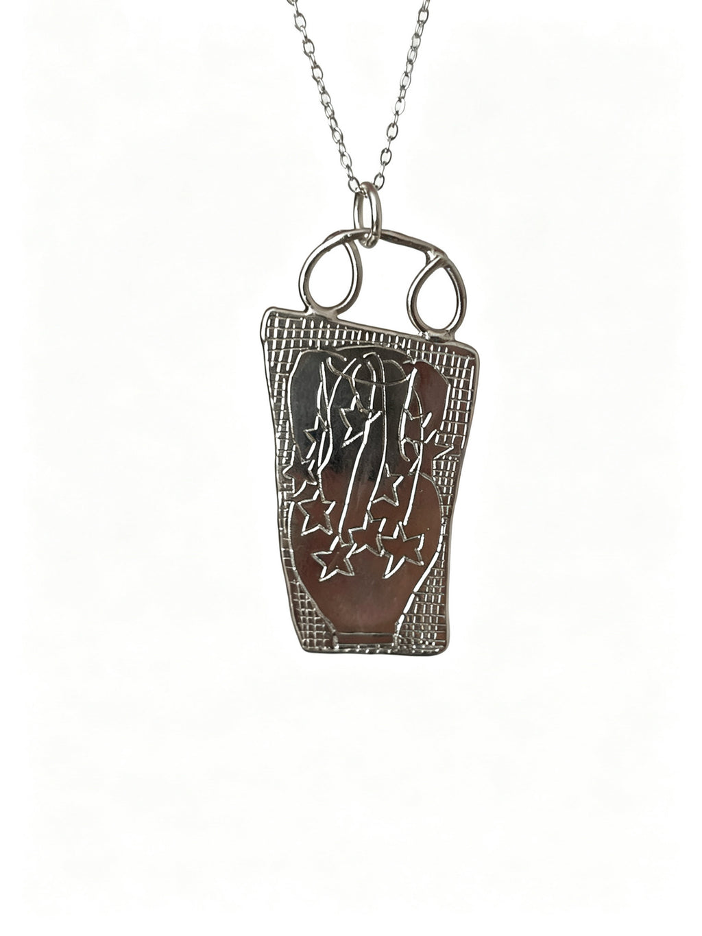 Star portrait vase necklace