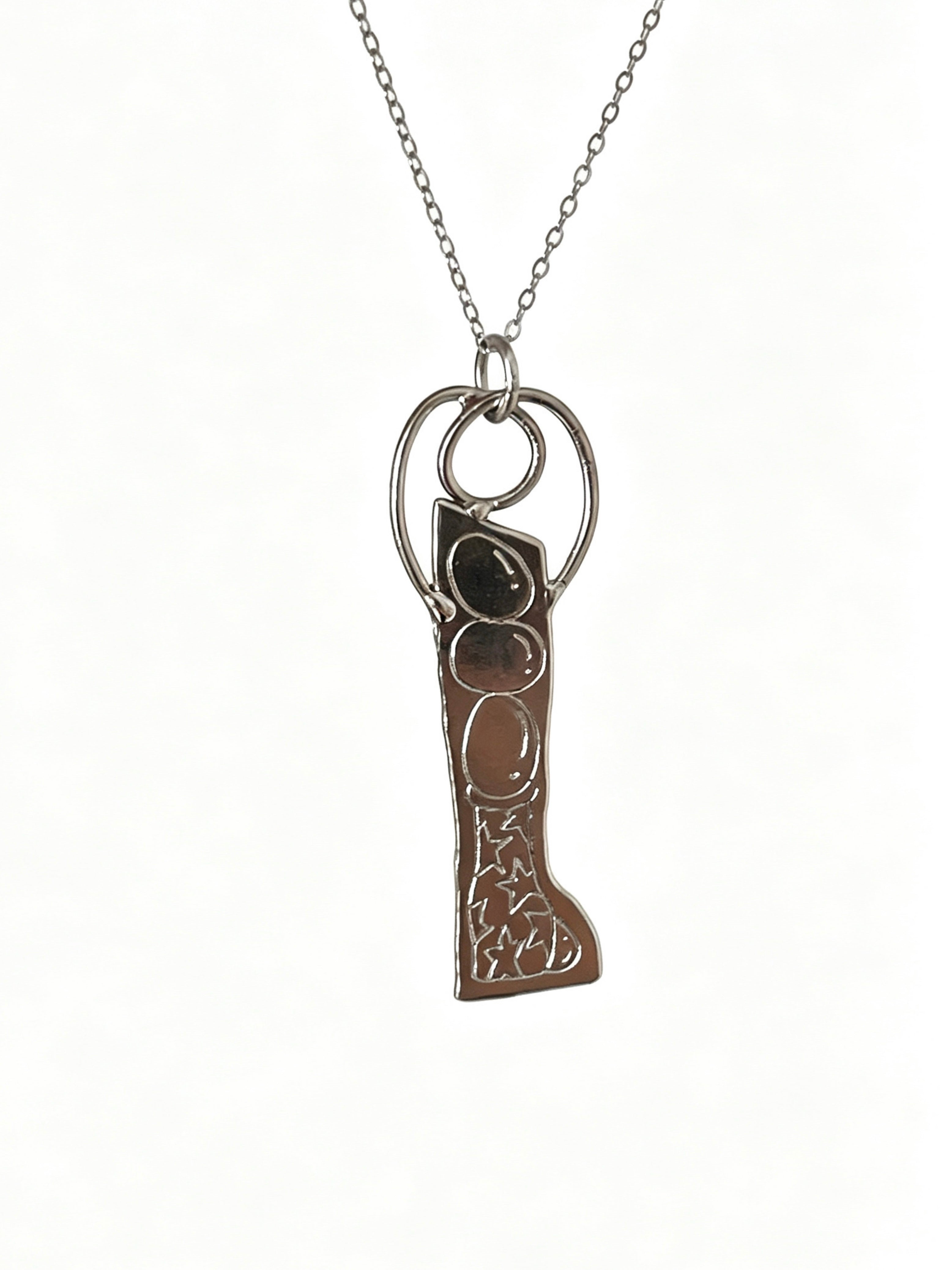 Egg boots necklace S925
